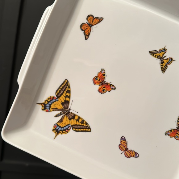 Naaman Isreal Porcelain Butterfly Serving Tray Platter - Picture 2 of 4
